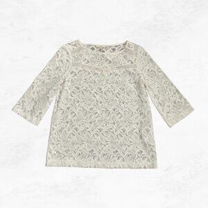 Maje Ivory Lace Top